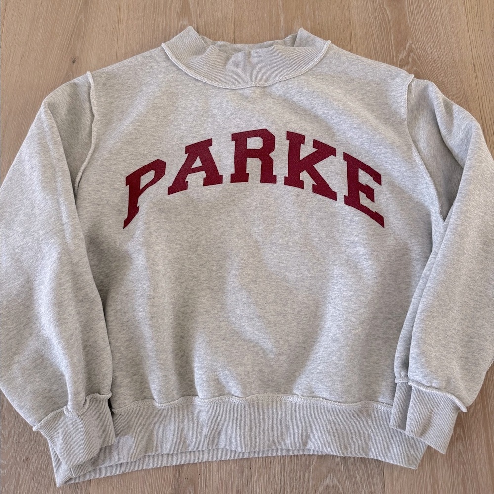 parke x set reversible mock neck sweatshirt